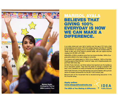 IDEA Schools Print Ad